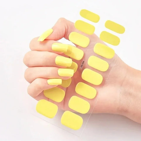 Color Nail Strips Patch Slider Nail Sticker Full Cover Decal Manicure Patch