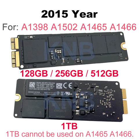 Original SSD Solid State Drive 128GB 256GB 512GB 1TB For Macbook Pro Retina A1398 A1425 A1502 2012 2013 2014 2015 Year