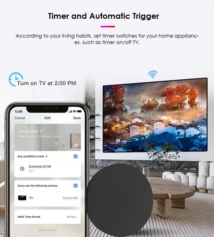 Tuya WiFi IR Remote Control Smart Universal Infrared Smart Home Control for TV DVD AUD AC Works with Alexa Google Home Alexa