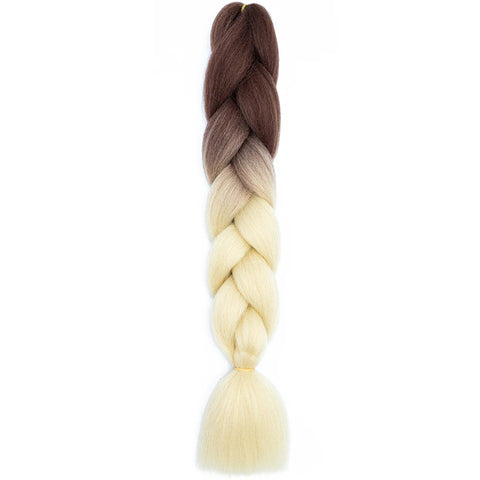 AZQUEEN 24 Inch Jumbo Braids Extensions Synthetic Braiding Hair Afro Ombre Color kanekalon Hair for Children Braid