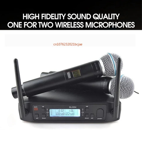 Shure GLXD 4 BETA 58A Wireless Microphone Set 2 Handheld Microphones Dynamic Professional Handheld Party Stage Karaoke640-690MHZ