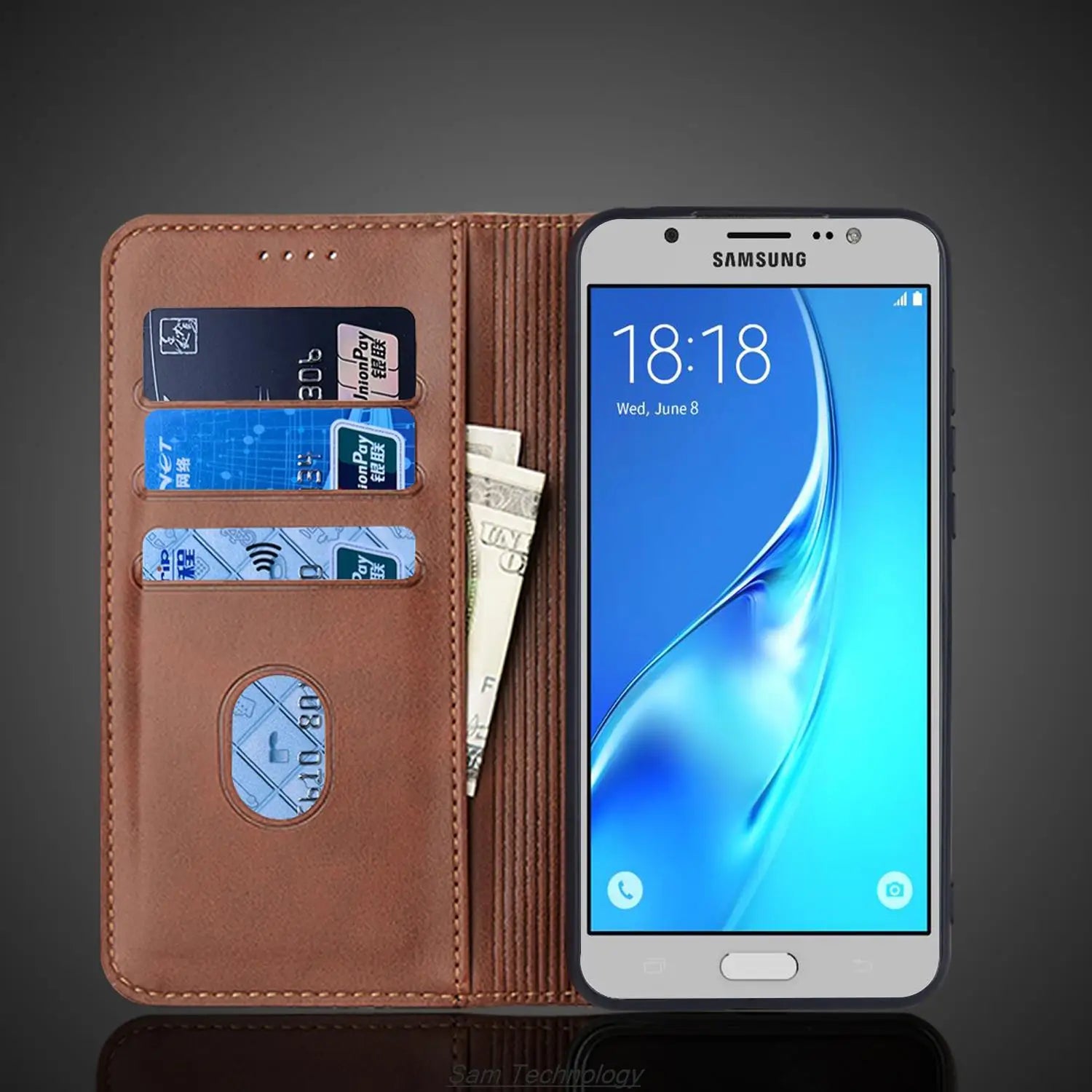 Leather Case for Samsung Galaxy J7