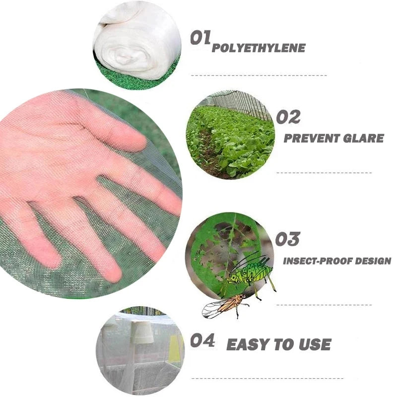 Plant Vegetables Insect Protection Net Garden Fruit Tree Care Covers Flowers Protective Net Greenhouse Pest Control Anti-Bird