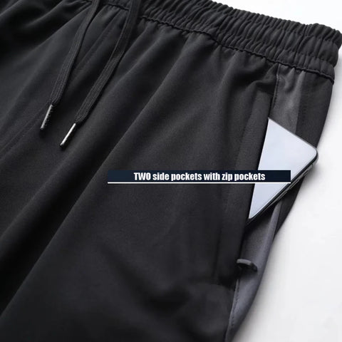 Zipper Pockets Soccer Training Jogging Sports Trousers