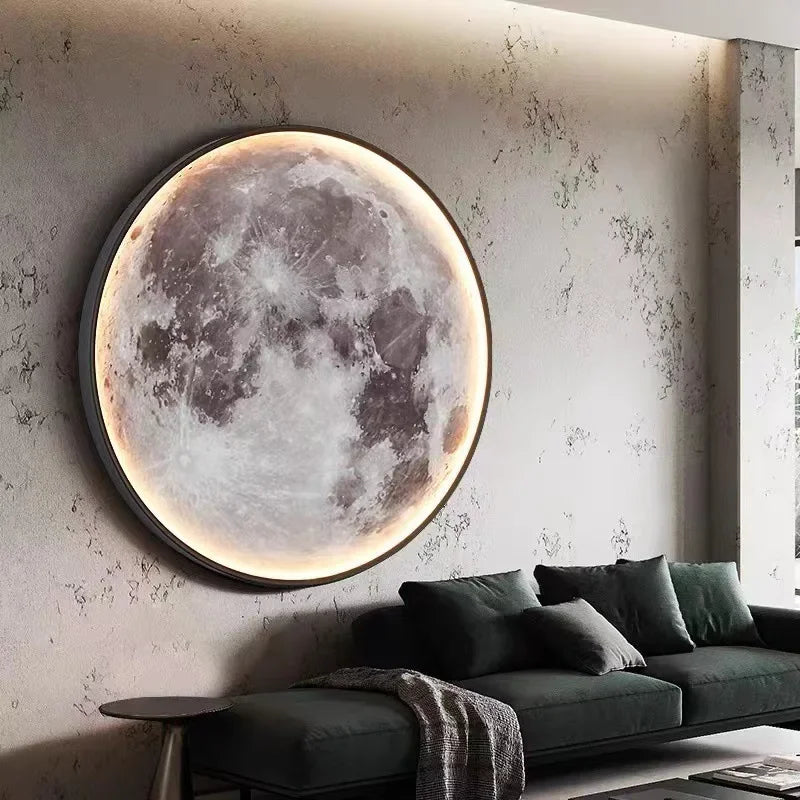 LED Moon Wall Lamp Bedroom Bedside Living Room