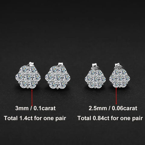 3/5mm Moissanite Diamond Stud Earrings