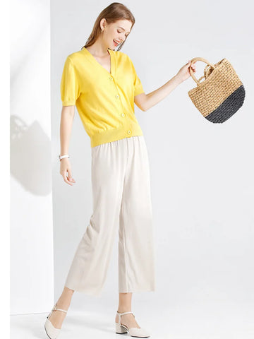 Womens pants Spring Summer Striaght Ankle-Length trousers