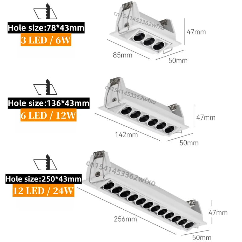 Dimmable mini LED sky lights COB downlights Spotlights AC110V-220V grille lights line lights living room interior lighting bulbs