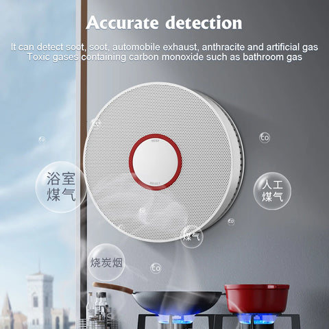 Wireless Fire Protection Smoke alarm Sensor for Home Kitchen