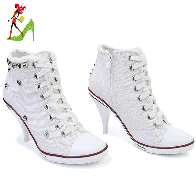 Women Boots Short High Heels Shoes For Women