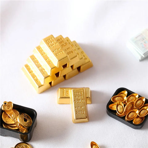 Gold Bar Miniature Mini Gold Ingot Coins