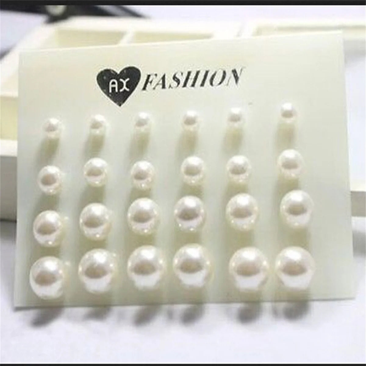 Imitation Pearl Stud Earrings Set