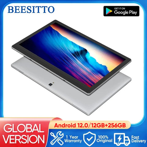 Global Version 14 Inch 1920x1080 IPS Big Screen Tablet PC 5+13MP Camera 12+256GB Phone Call планшет 2 IN 1 Tablet Android Laptop