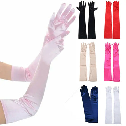 Women's Evening Party Formal Gloves Solid Color