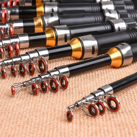 Outdoor Fishing Telescopic Mini Fishing Rods Super Hard Carbon Steel Rivers Lakes Fishing Rod Portable Sea Pole Equipment