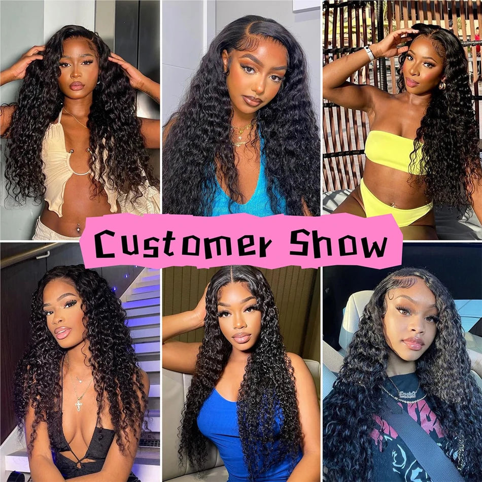 Brazilian Water Wave Bundles Unprocessed Human Hair Extensions Virgin Hair 1 3 4Bundles Wet and Wavy Hair Bundles Cheveux Humain