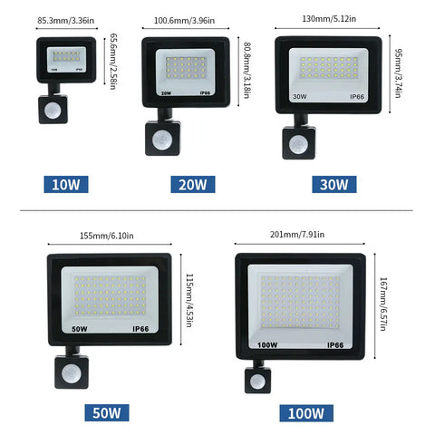 LED Flood Light PIR Motion Sensor