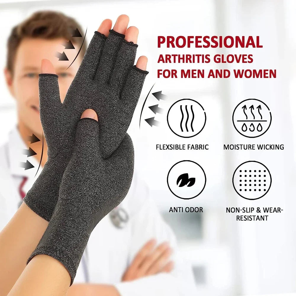 Rheumatiod, Tendonitis, Fingerless Hand Thumb Compression Gloves