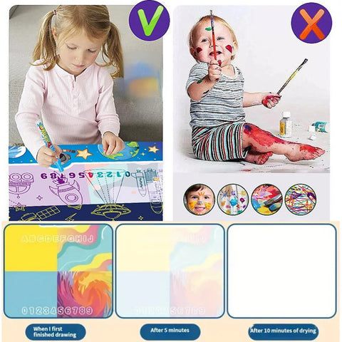 Reusable Magic Pens Montessori Painting Board Educational Toys Kids Gifts