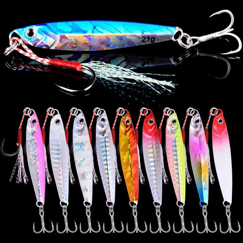 Shore Drag Cast Jigging Spoon Fishing Lure Artificial Bait Tackle