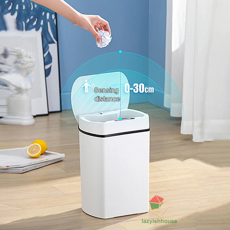 Bathroom automatic sensor trash can