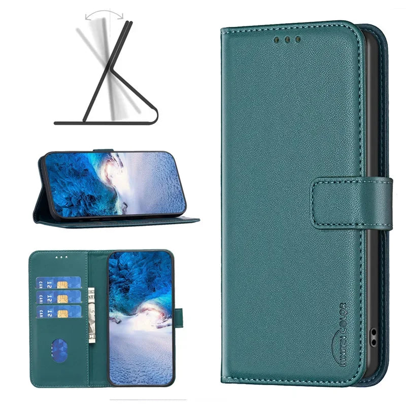 Wallet Flip Case on For Samsung Galaxy A52 Classic Phone Leather Cases For A52 4G A52s 5G A526 A525F A528 Card Slot Back Cover