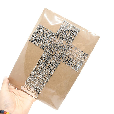 Hollow Out Acrylic Priest Father Scriptures for Cross