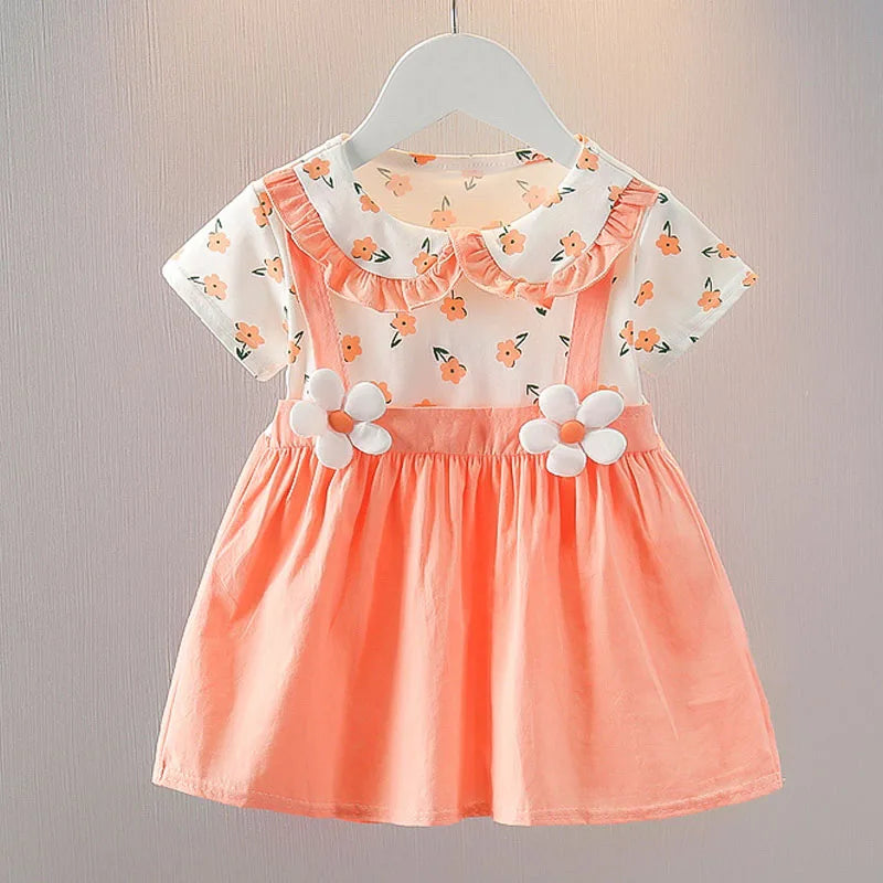 Summer Baby Girl Dress Doll Collar Princess