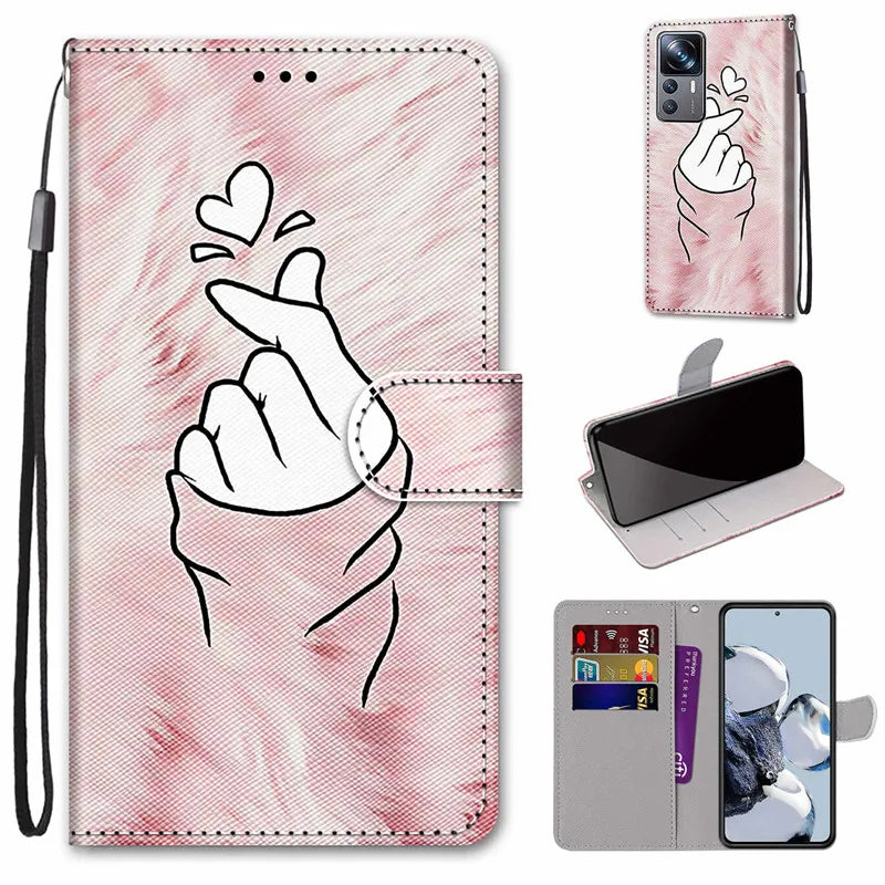 Flower Pattern Flip Case For Samsung Galaxy