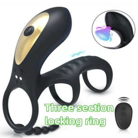 Three Locking Rings For Sexual Delights 10 Frequency Vibration Cock Rings For Mens New Products Sex Toys For Couples Sex Toys