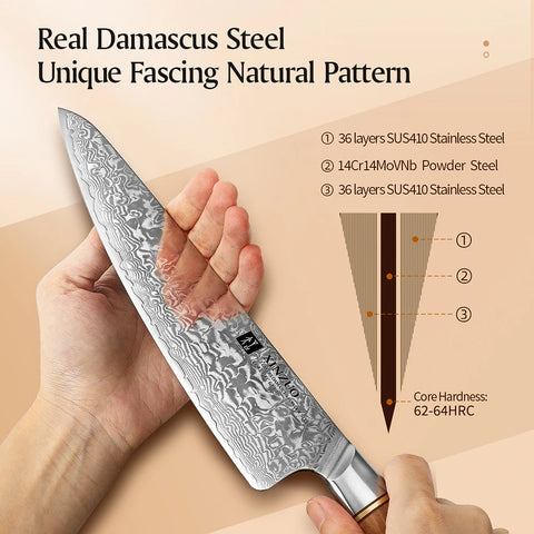 Super Sharp Cooking Gyuto Knives with Olive Handle