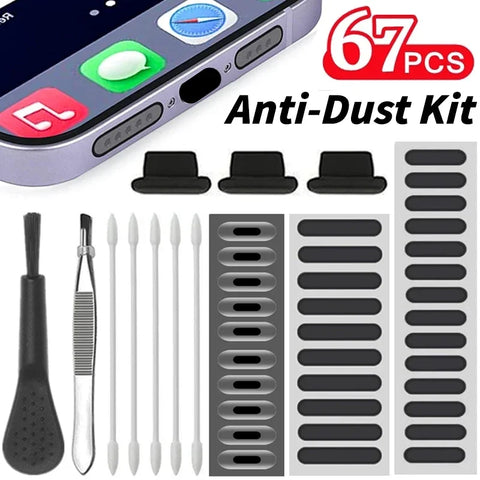 iPhone Samsung Mi Charge Port Protector Cleaning Brush Set