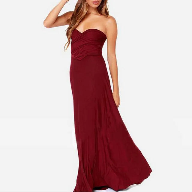 30 Colors Convertible Multi-way Bridesmaid Dress A-line Evening Greek Maxi Sexy Red Pink Elegant Formal long Dress YSM-2035