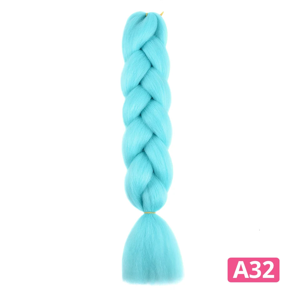 Colorful Hair for Braids Synthetic Braiding Hair Extensions for Girls Jumbo Braid Hair for Crochet Box Expression Braiding Hair