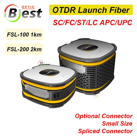 OFW OTDR Launch Cable Portable Design 1/2km Fiber Single Mode SC/FC Test Extension Cord Time Reflectometer Dead Zone Eliminator