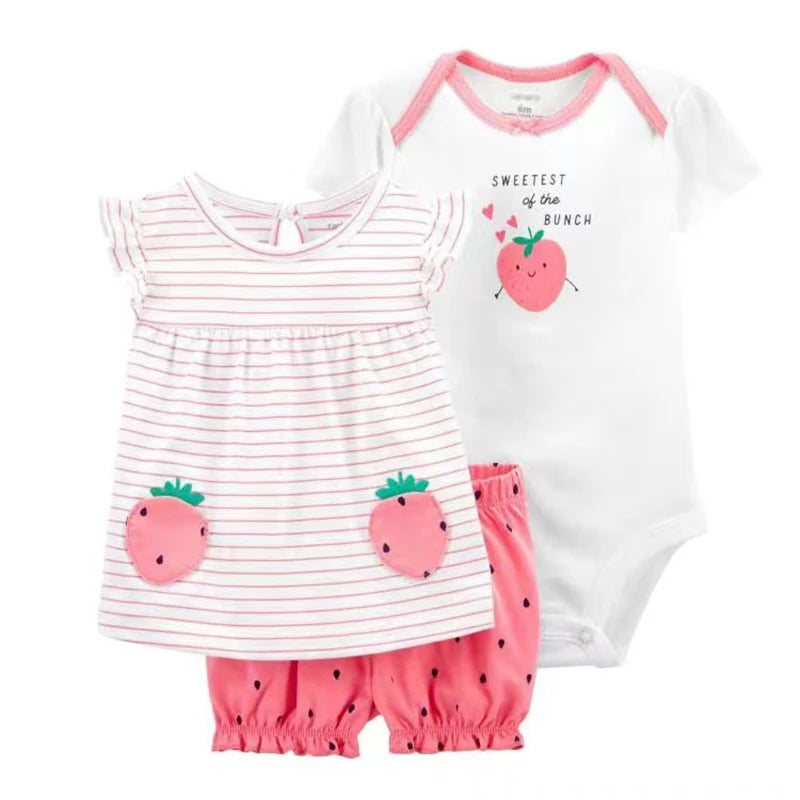 Summer Baby Girls Clothes Set