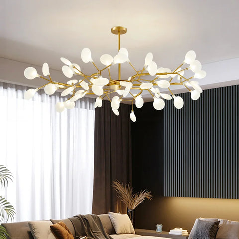 Nordic Gorgeous Firefly Lamp Home Indoor Lighting Luxurious Decor Hanging Lamp Modern LED Chandelier Living Room Bedroom Kitchen