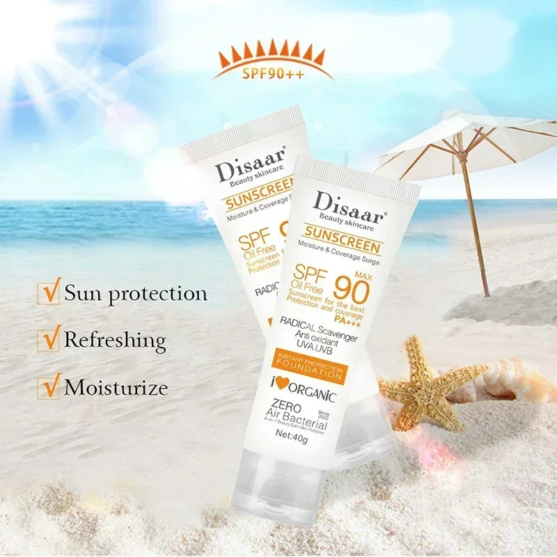 Body Brightening Sun Cream Sunscreen Facial Solar Blocker Moisturizing Refreshing Not Greasy Protector Solar SPF90 Skin Care