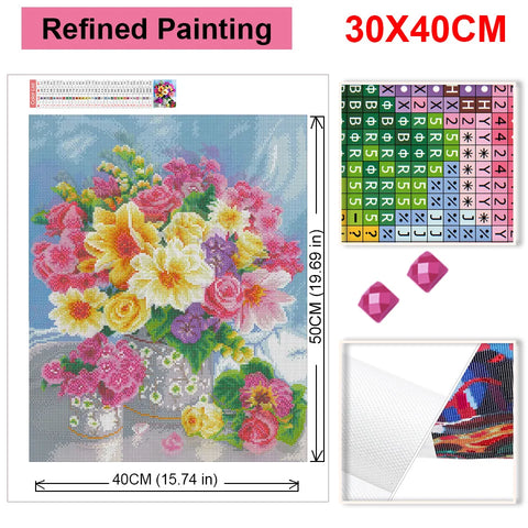 AZQSD Diamond Embroidery Rose Handmade Mosaic Flower Cross Stitch Kits Home Decoration Full Square Drill Rhinestones Sale