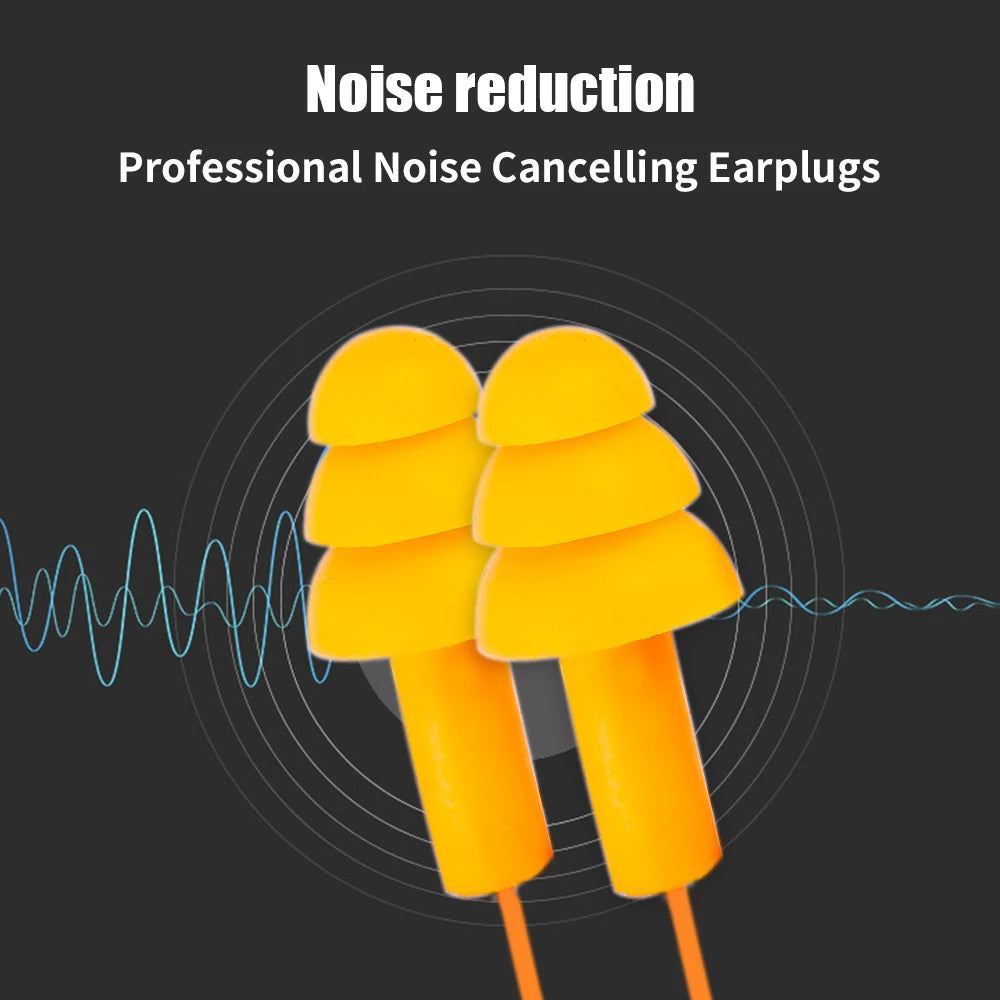 1Pair Swimming Earplugs Noise Reduction Comfort Earplugs