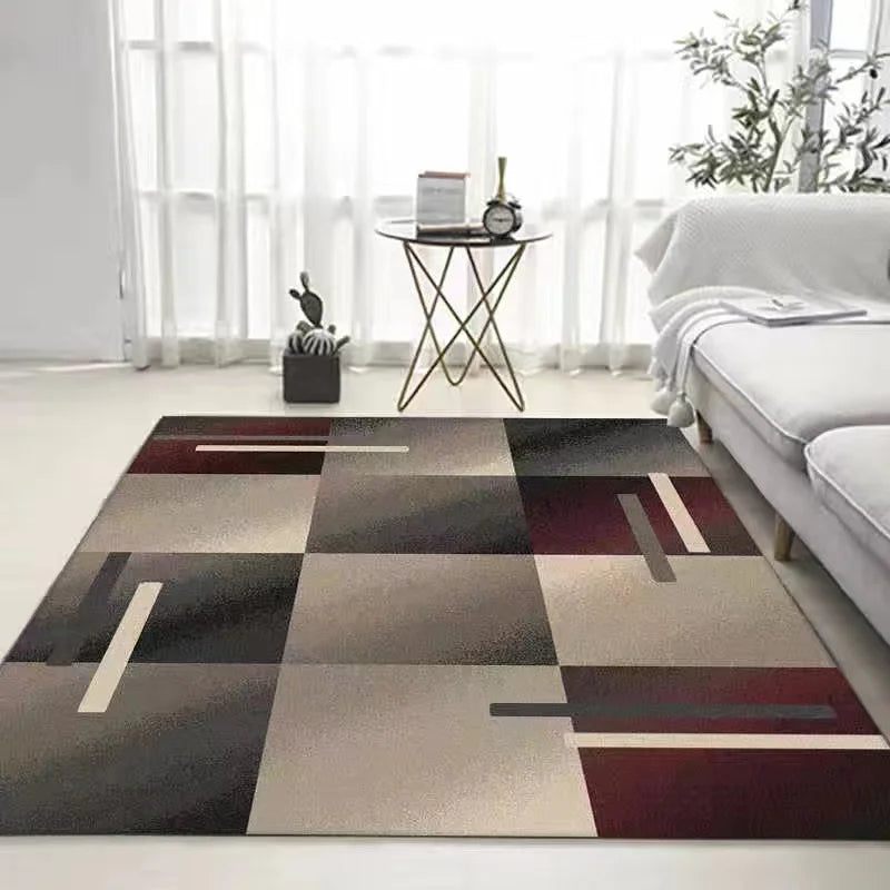 Coffee Table Carpet, Geometric Bedroom, Bedside Large Carpets