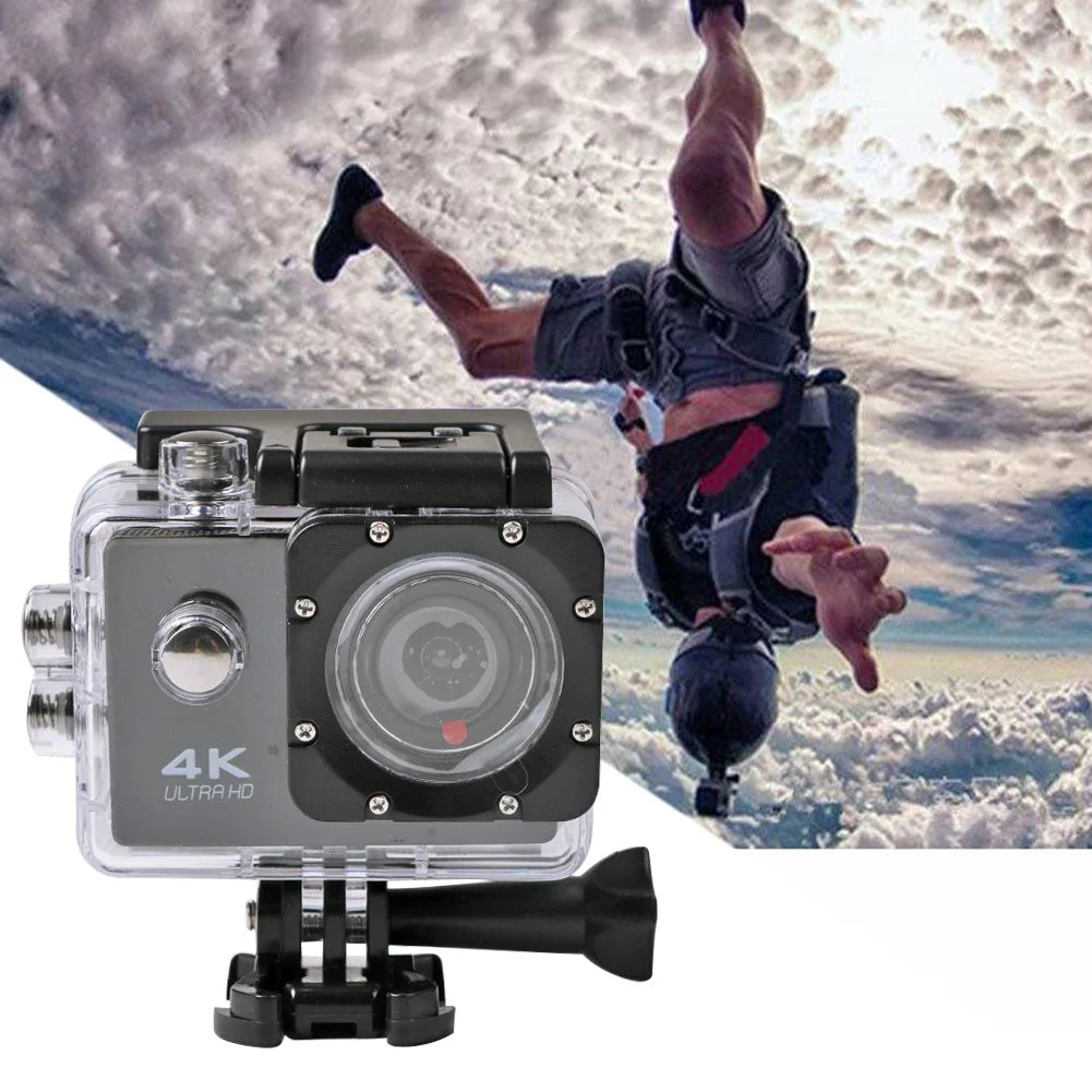 Mini Action Camera Ultra HD 4K WiFi Sports Cmaera 2.0 inch Screen 30m Waterproof Underwater Recording Camera Action Cam Cameras