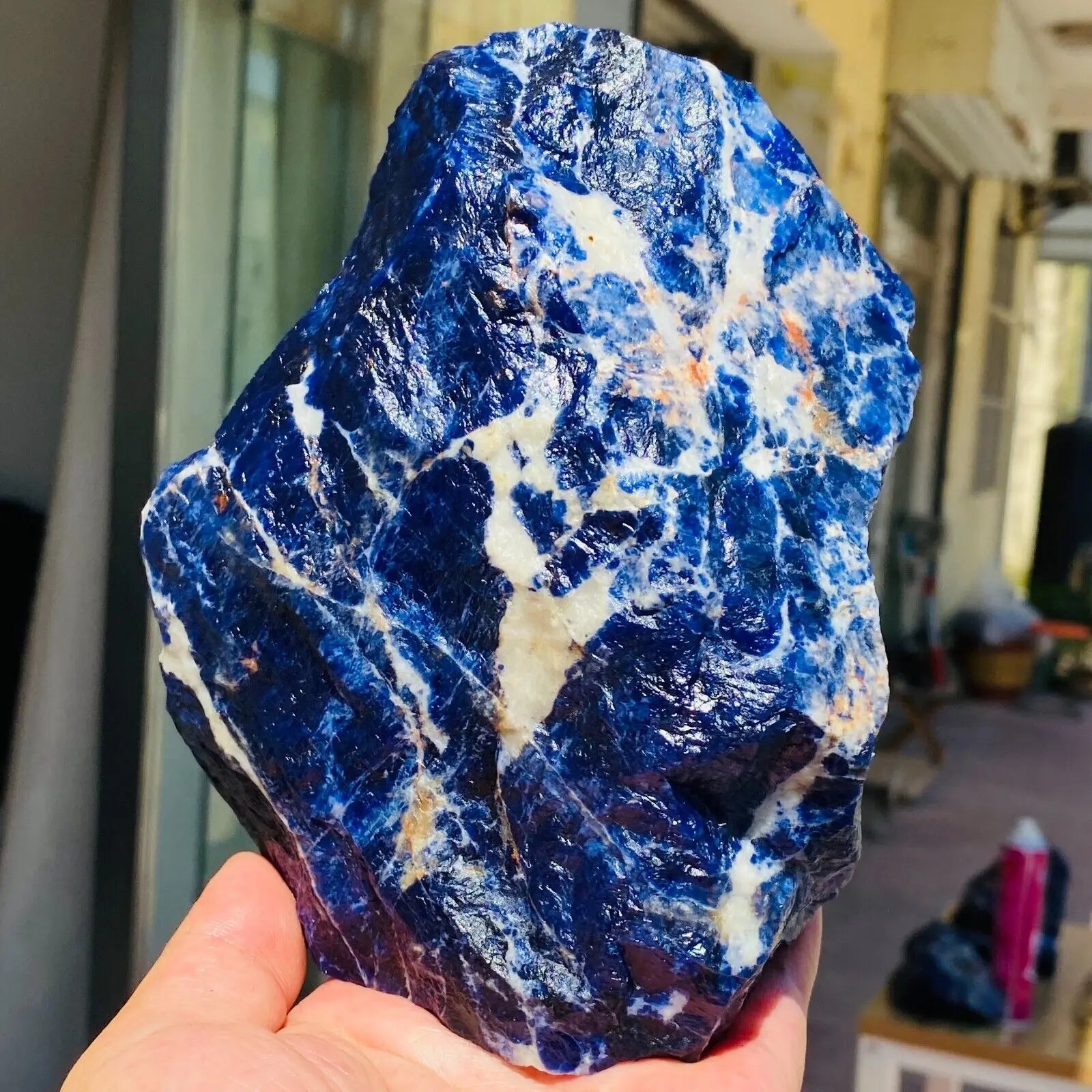 Natural Large Blue Sodalite Rock Crystal Gemstone