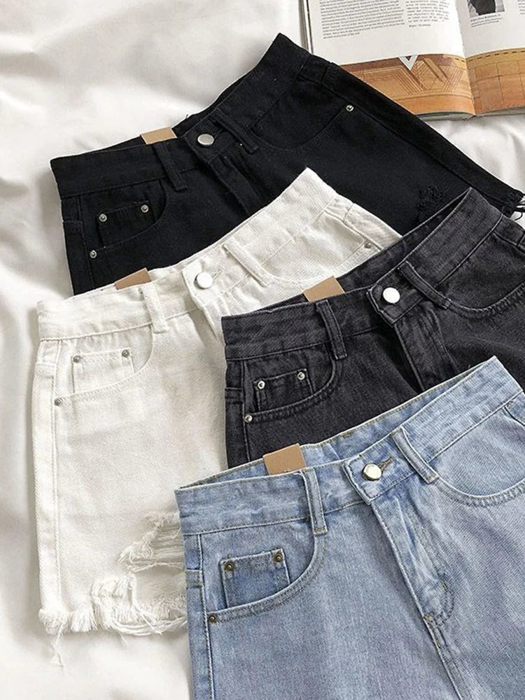 Women's Ripped Jeans Short Pants