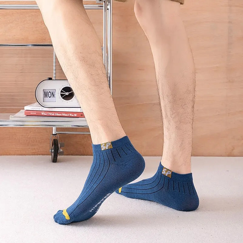 5 Pairs Mens Letters SP Short Socks Spring And Summer
