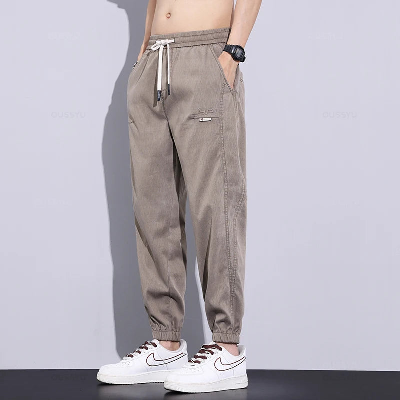 Men's Cargo Casual Pants Summer Thin Jogger Sweatpants