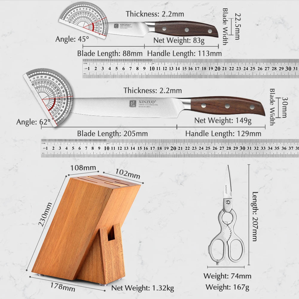 Professional Full 7 PCS Knife Set