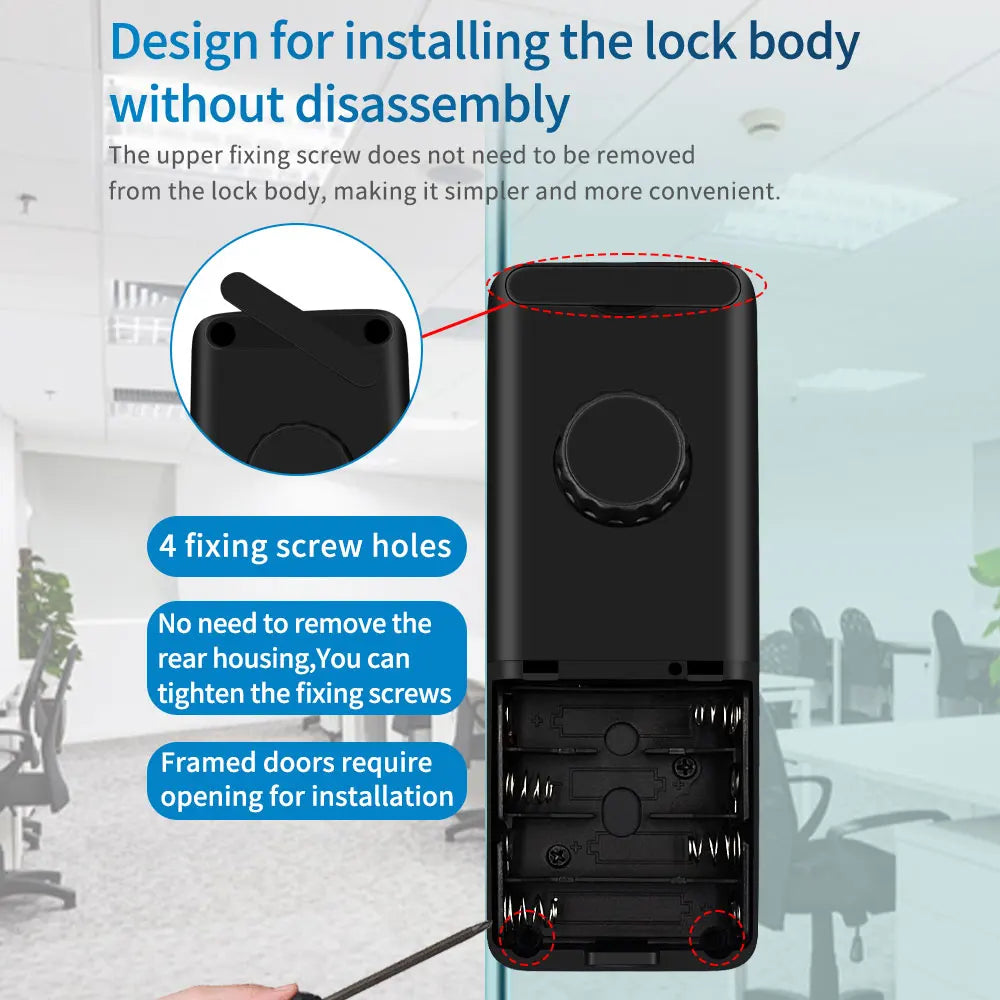 Bluetooth APP Fingerprint Lock Sliding Glass Door Smart Lock Electronic 13.56Mhz RFID Card Lock Smart Phone Remote Control