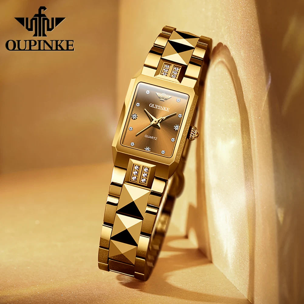 OUPINKE 3246 Luxury Elegant Women's Watches 50M Waterproof Swiss Quartz Movement Watch For Women Top Brand Original Hand Clock