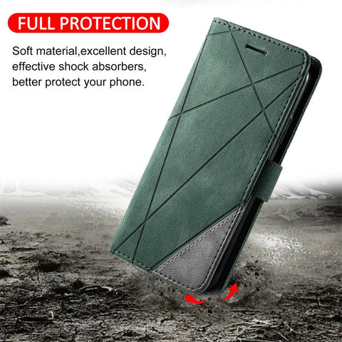 Wallet Business Magnetic Flip Leather Cover For iPhone